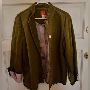 HEARTS OF PALM CORDUROY ASIAN JACKET